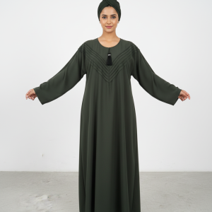 Alternative view of Emerald Grace – Premium Nida Abaya for Refined Elegance