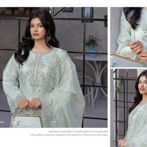 Alternative view of Dressline Organza Embroidered Suit with Matching Clutch